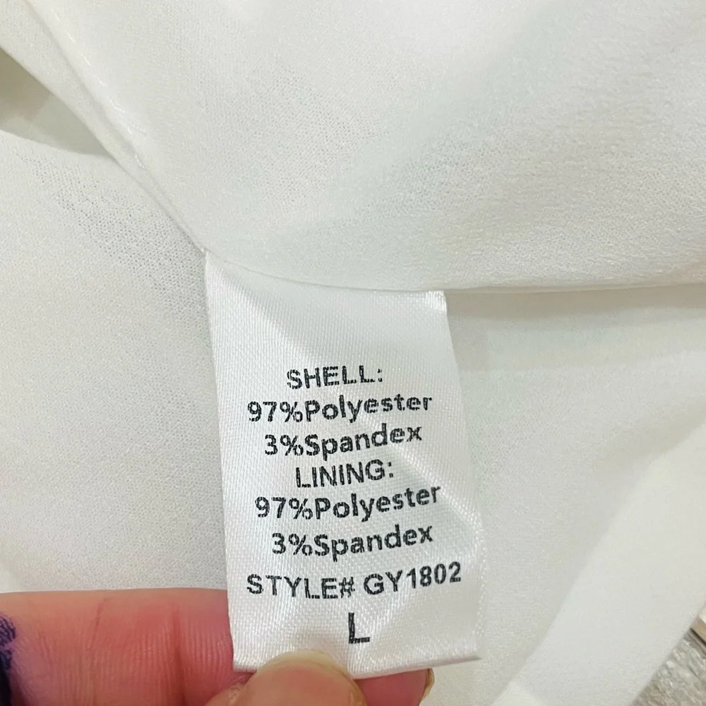 DO+BE boutique Off The Shoulder Ruffle Dress white size Large - Picture 6 of 8